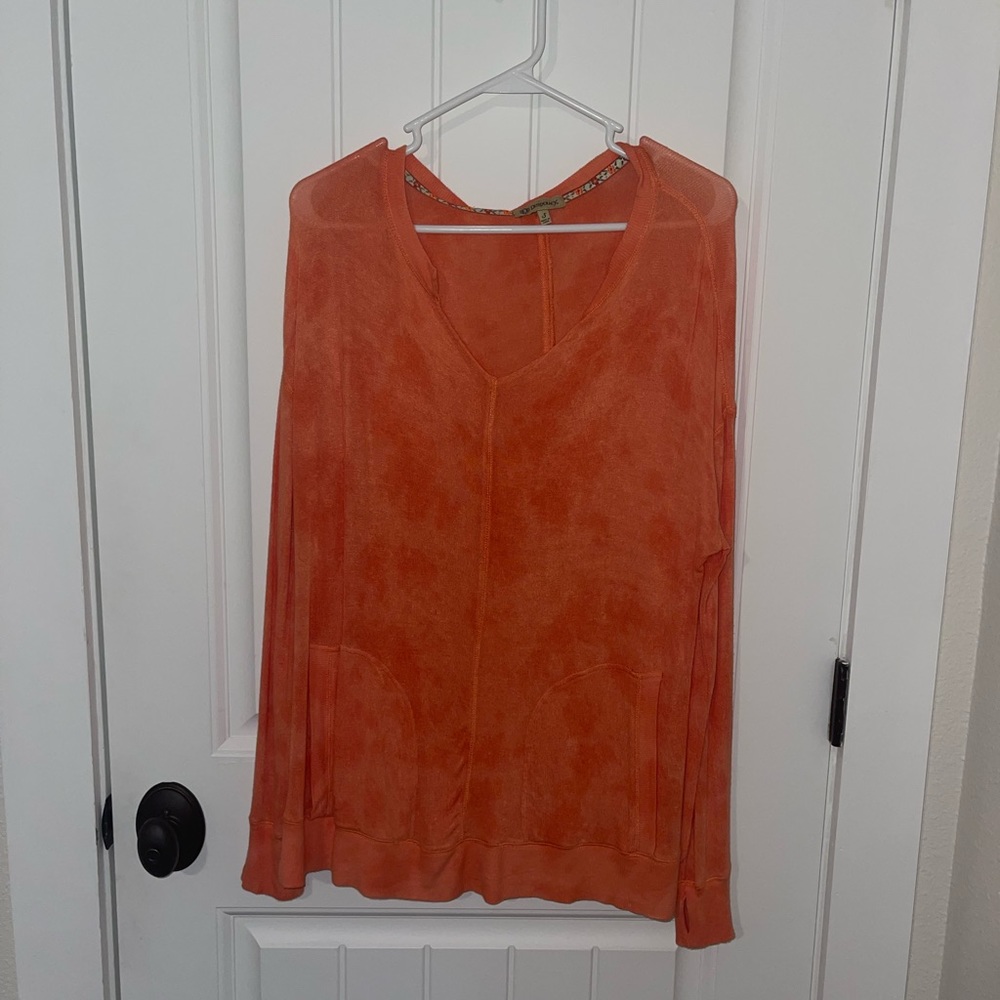 Democracy Orange Long Sleeve Blouse